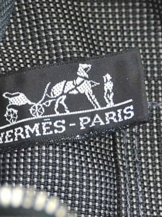 Auth HERMES Sac Ado PM Backpack Dark Gray Canvas/Silvertone - e61292g main image 9